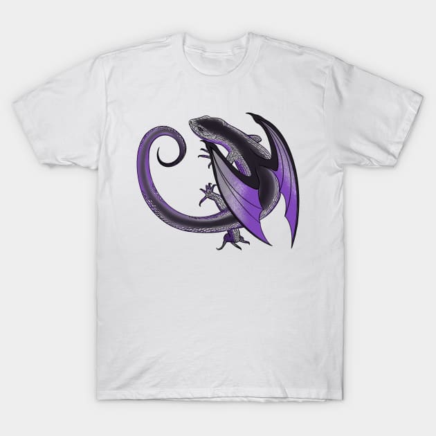 Asexual Pride Dragon T-Shirt by AlanaReneArt